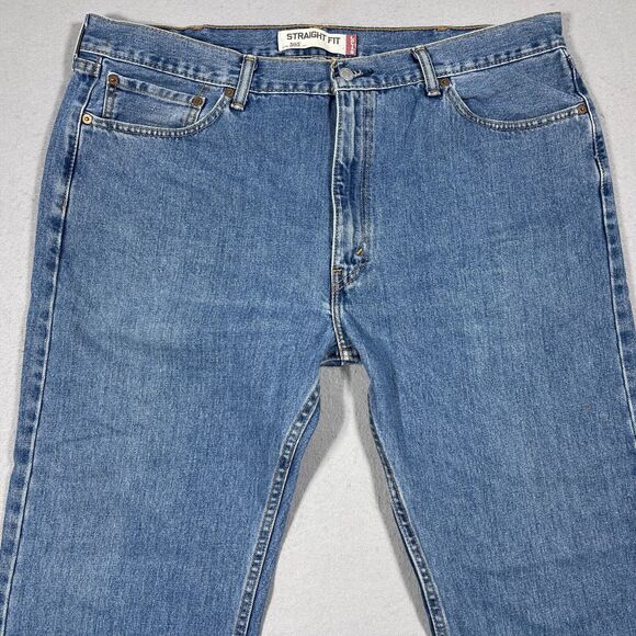 Levis‎ 505 Jeans Men 40x32 Mid Wash Denim Classic Straight Leg Cotton - Picture 2 of 12
